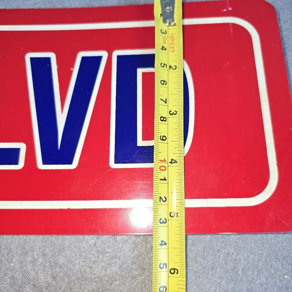 Red Patriot Blvd Street Sign Plastic